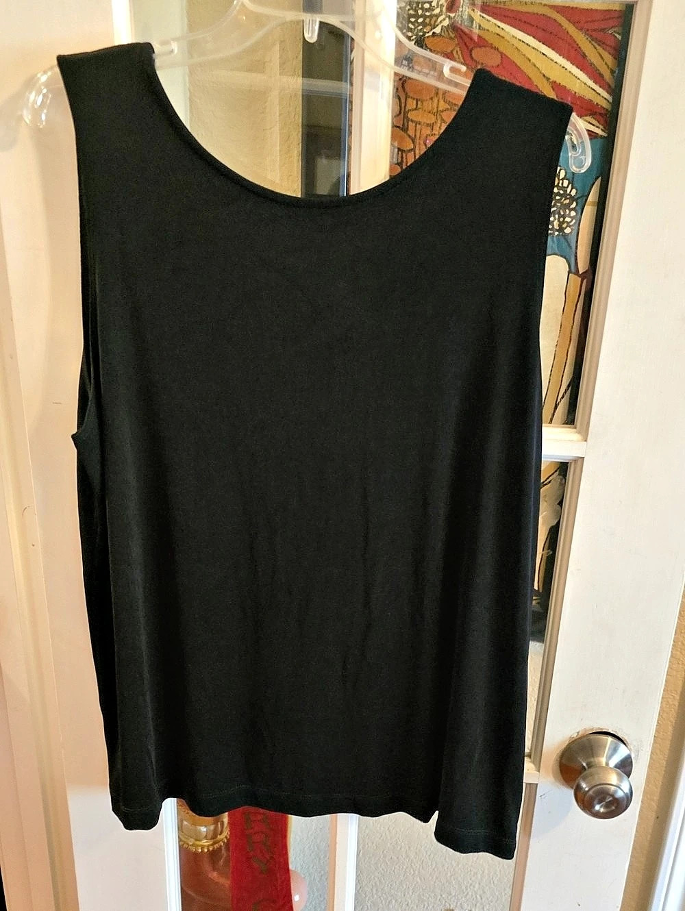 Chico's Travelers Classic Tank Top Black Tank Top Size 4